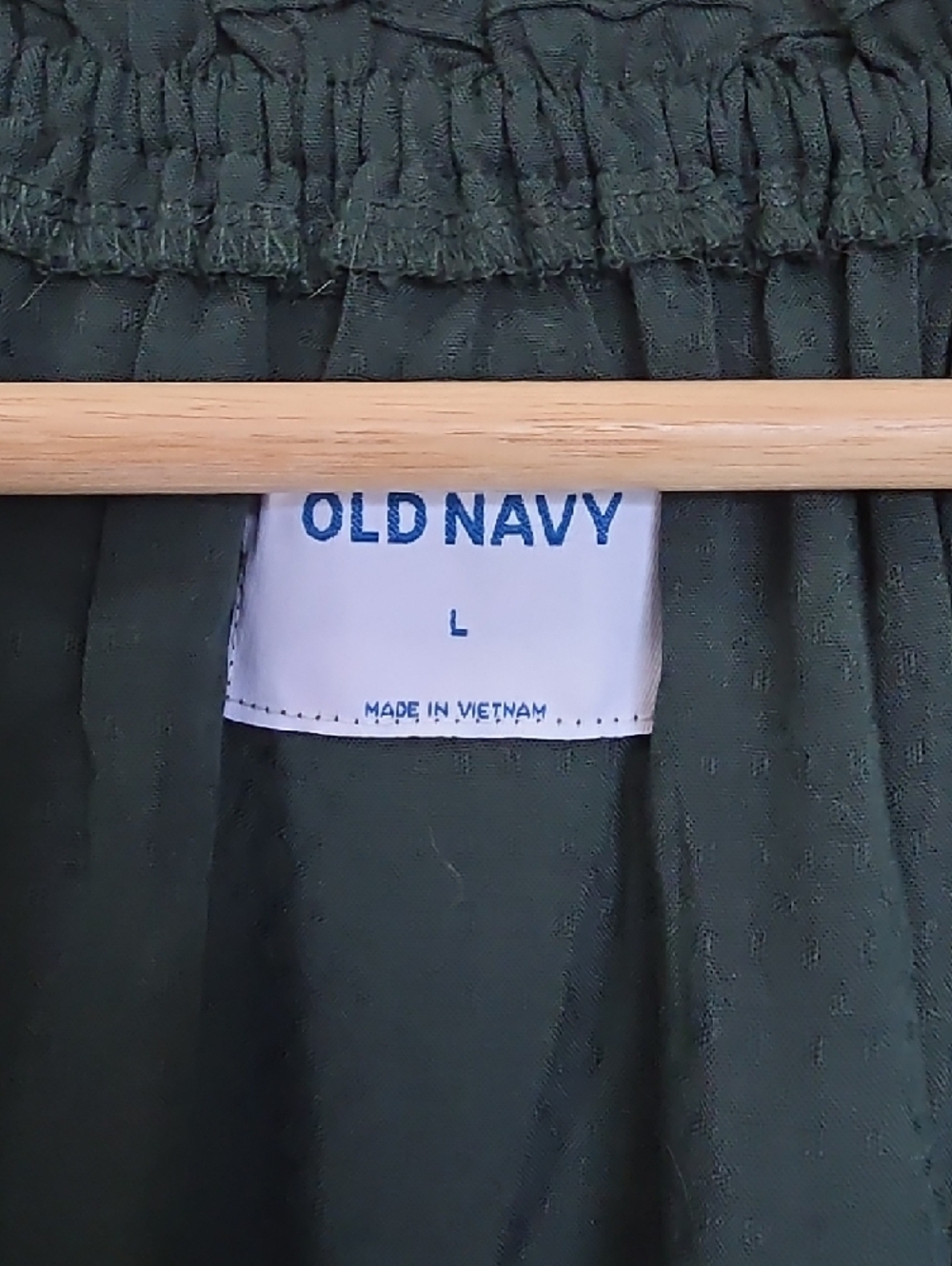 Old Navy Forest Green Long Sleeve V-Neck Peasant Top - Picture 2 of 6